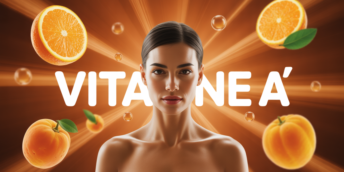 vitamine a portrait peau lumineuse molecules fruits