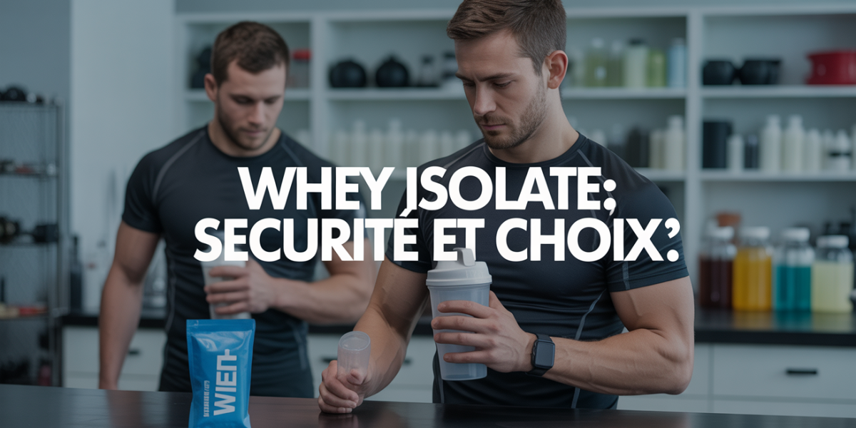 athlete avec whey isolate et shaker sécurité