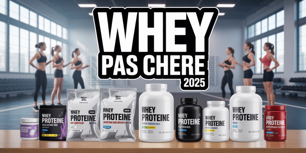 illustration packs whey pas chère 2025 en salle de sport